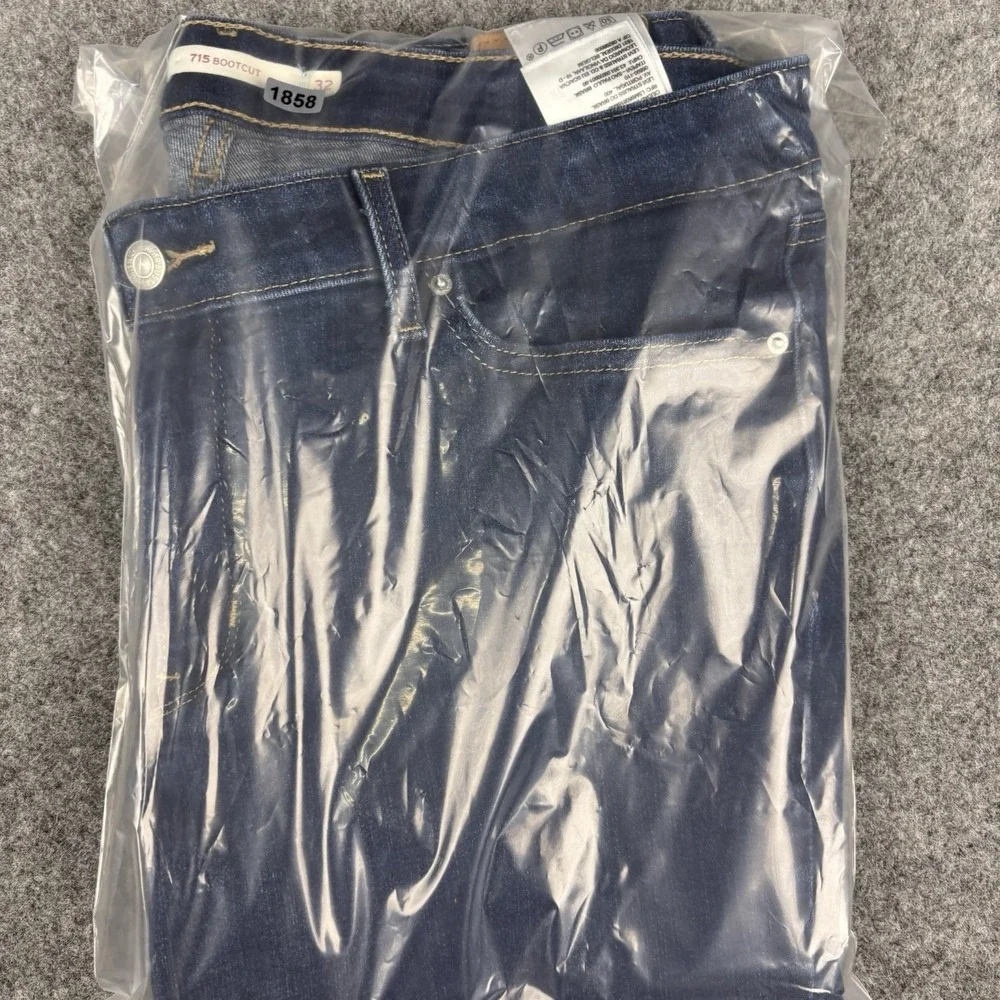 Levi's 715 Bootcut Jeans Women's‎ 32 Dark Wash Western Blue Denim Casual Rodeo